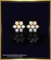 white pearl earrings