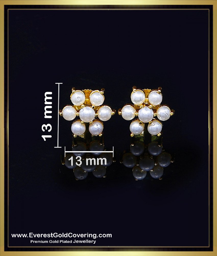 white pearl earrings