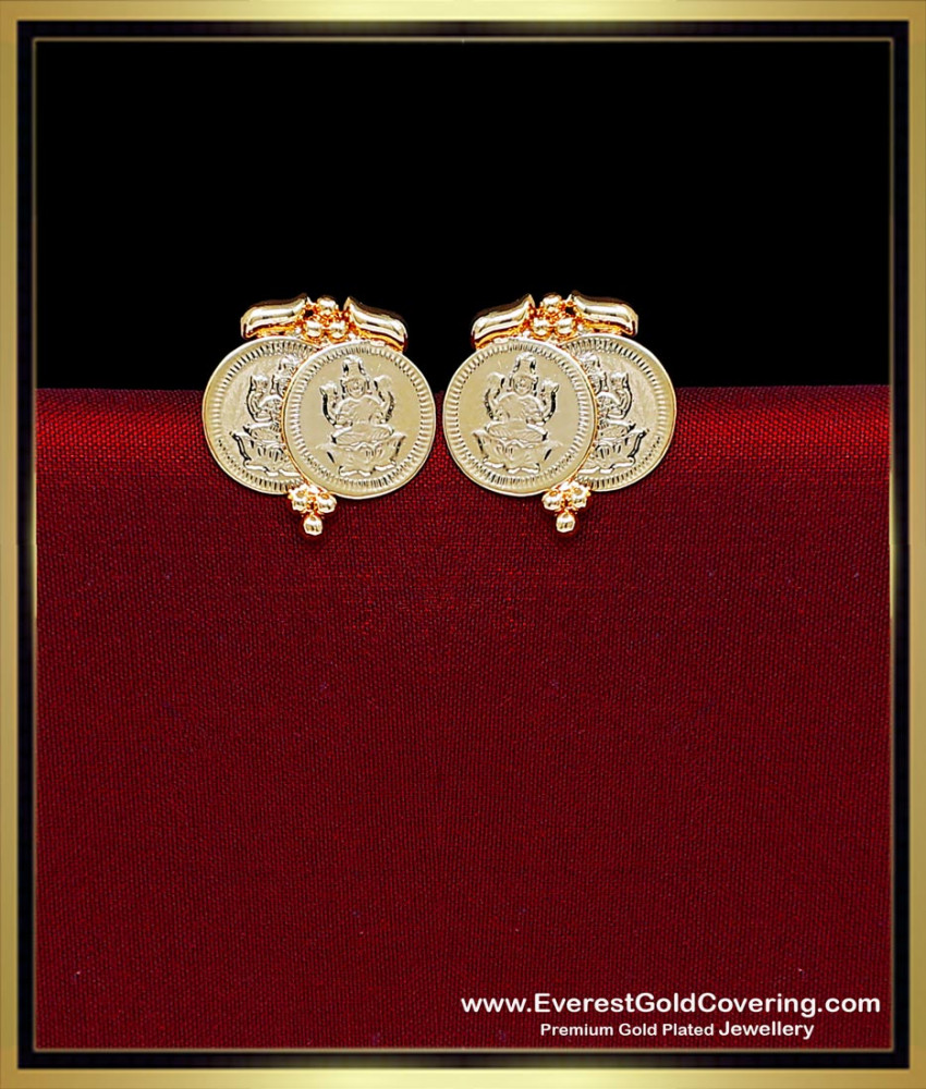laxmi coin earrings