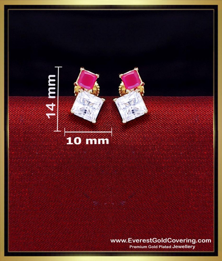 gold single stud earring