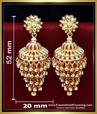 ERG2563 - 1 Gram Gold Plated Big Grape Design Jhumka Earrings