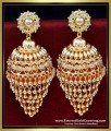 jhumka design gold earrings, traditional jhumkas online, 1 gram gold earrings online, gold plated jhumka earrings, jimikki kammal designs, bridal jhumkas online shoppin