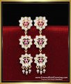 simple white stone earrings gold