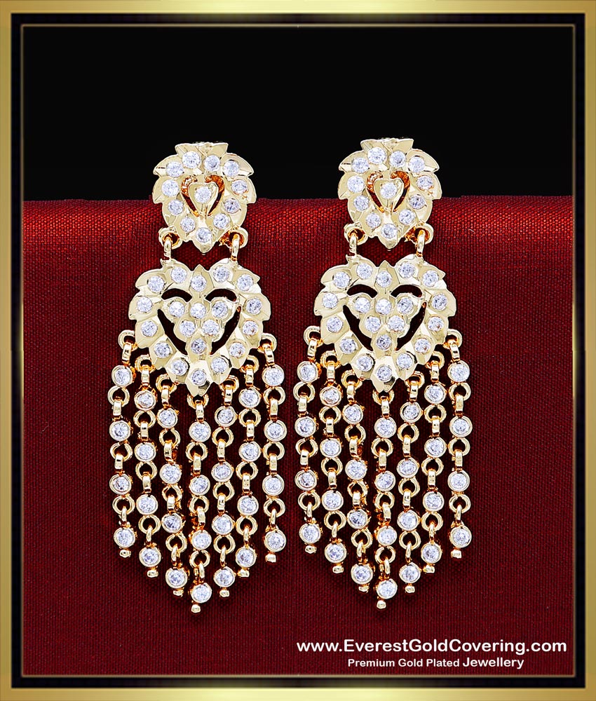 bride wedding earrings gold