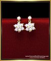 modern pearl stud earrings gold