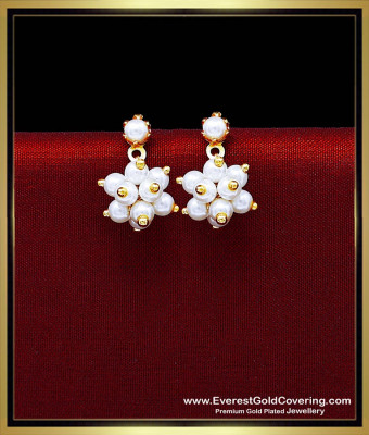 ERG2601 - New Model Muthu Thodu Gold Plated Pearl Earrings