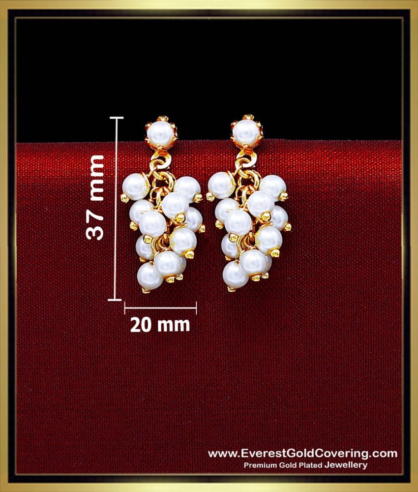 daily wear traditional pearl earrings gold designs