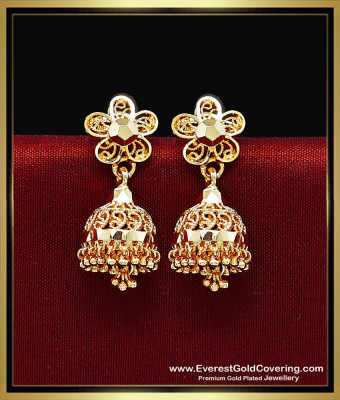 ERG2605 - Gold Plated with Guarantee Daily Wear Jhumka Design