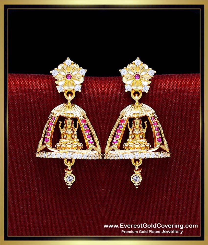 bridal wear lakshmi earrings design