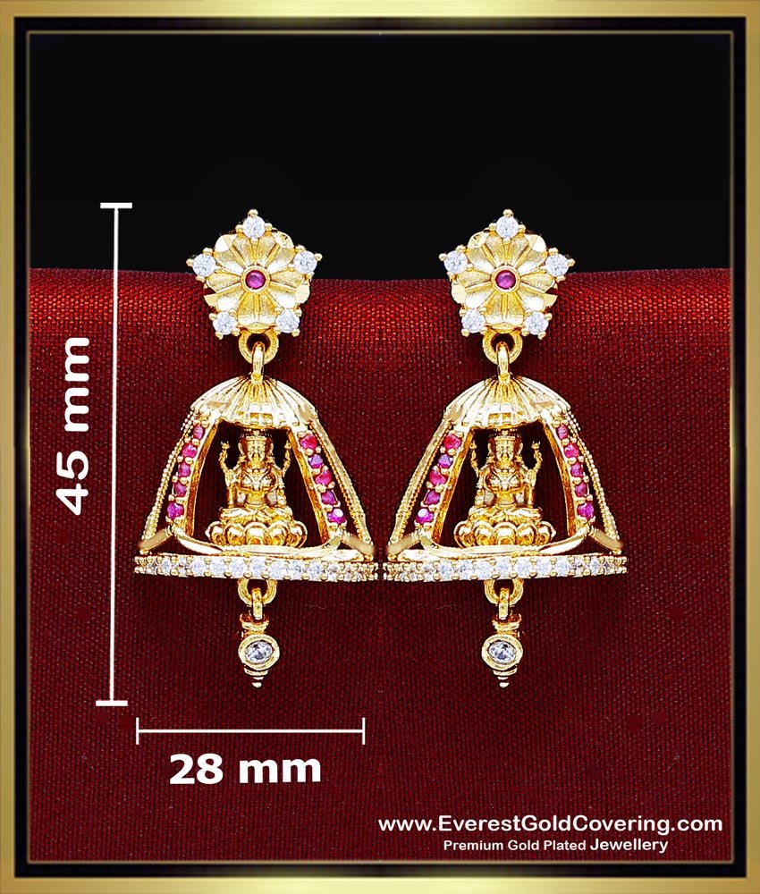 bridal wear lakshmi earrings design