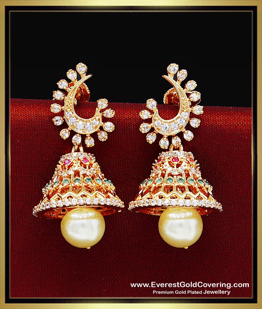 modern traditional gold jhumka design