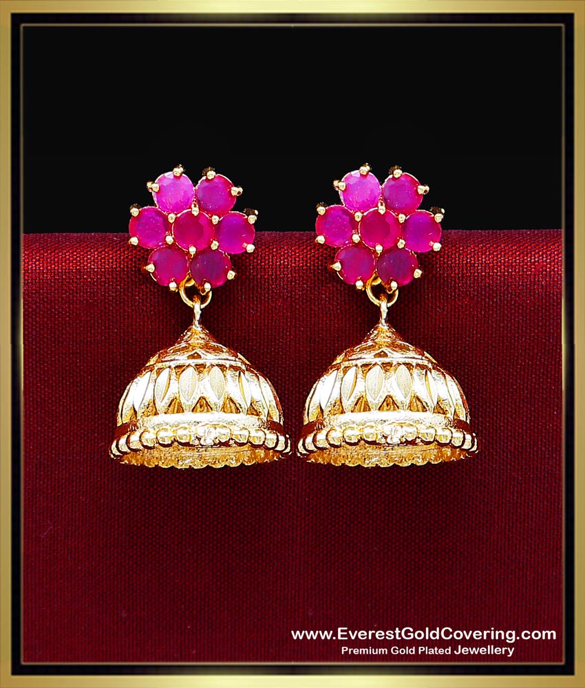 gold jhumka design traditional jhumka earrings for women