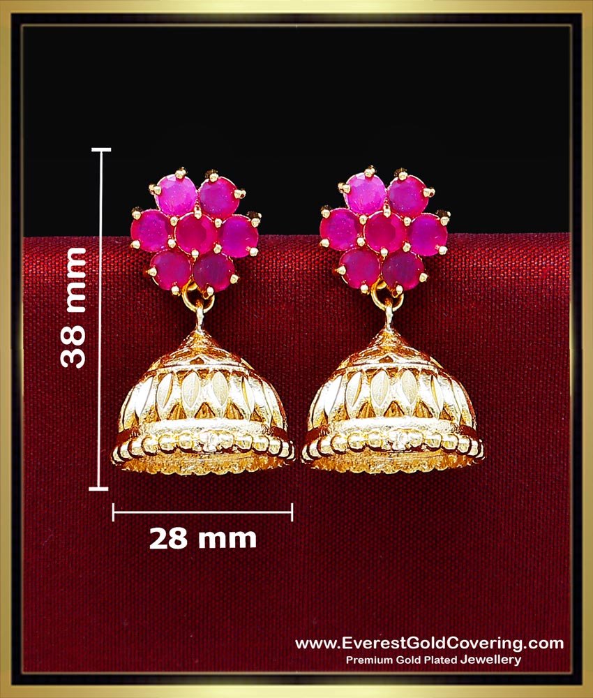 gold jhumka design traditional jhumka earrings for women