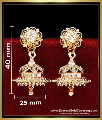 ERG2614 - Simple Daily Wear 1 Gram Gold Plated Jhumka Earrings