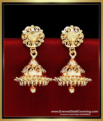ERG2615 - Traditional Small Jhumka Earrings Gold Plated Jewellery