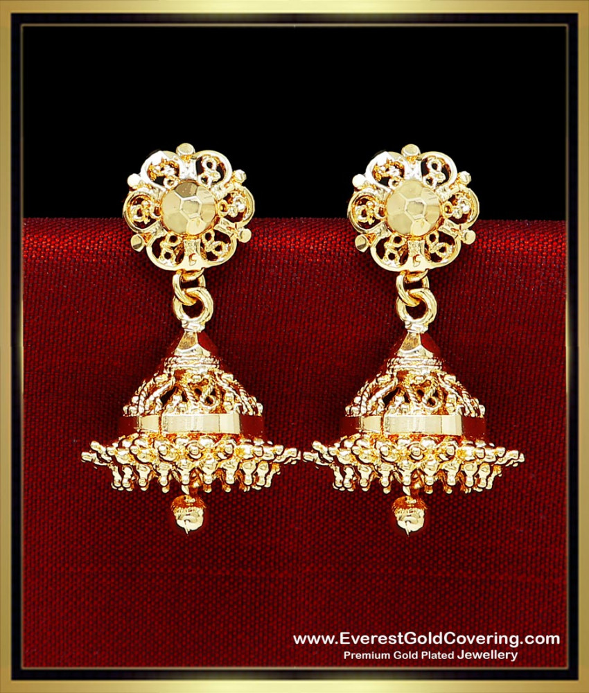 Women gold plated jhumka small