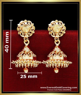 ERG2615 - Traditional Small Jhumka Earrings Gold Plated Jewellery