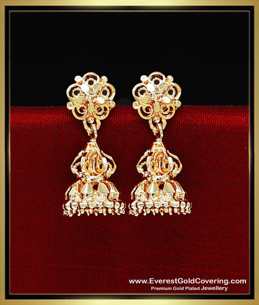 Gold Plated Jhumka Earrings for women