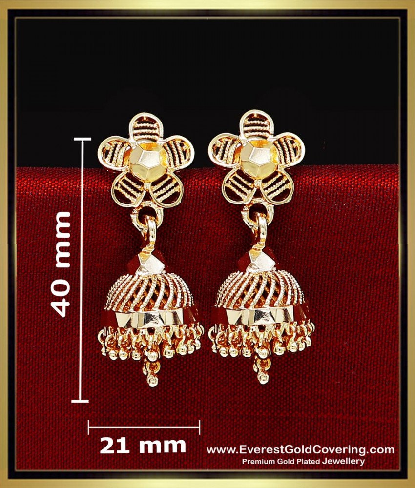 daily wear small jhumka earrings gold