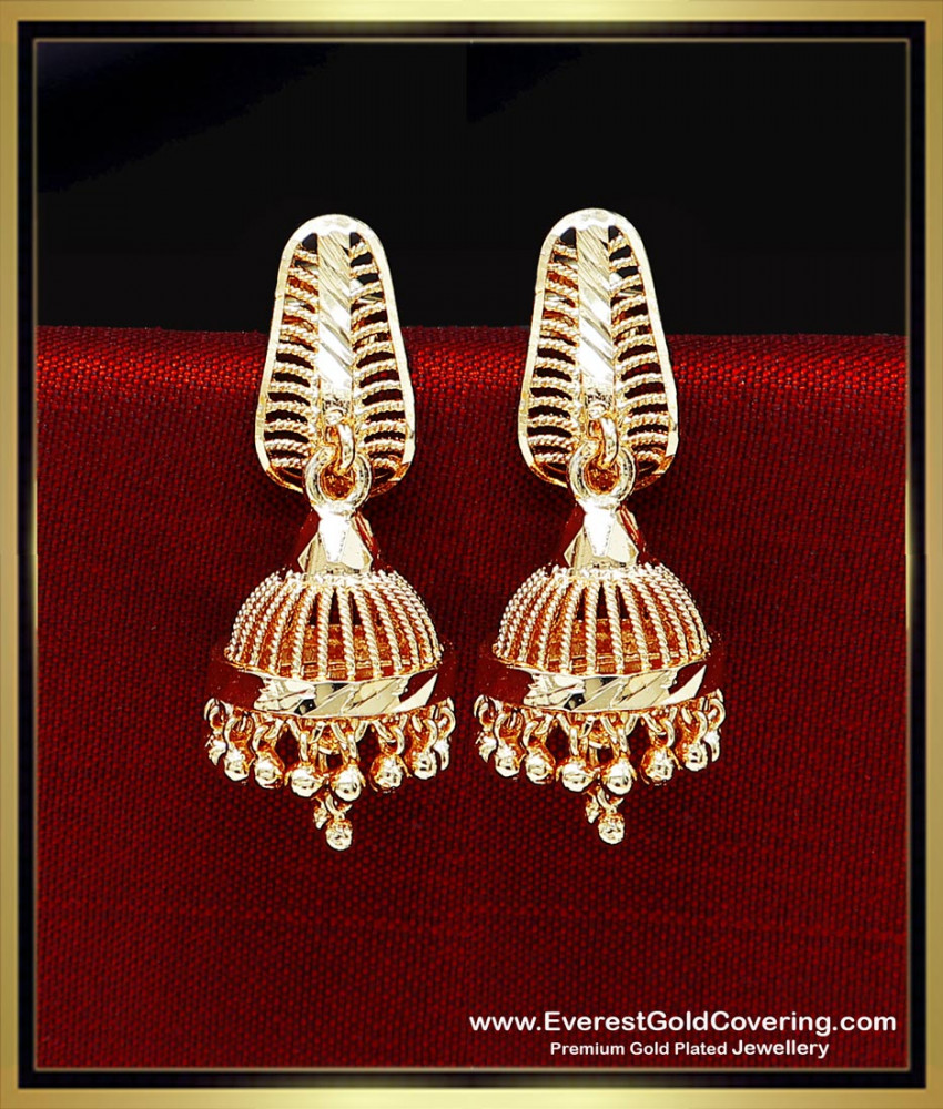 new traditional gold jhumka design.