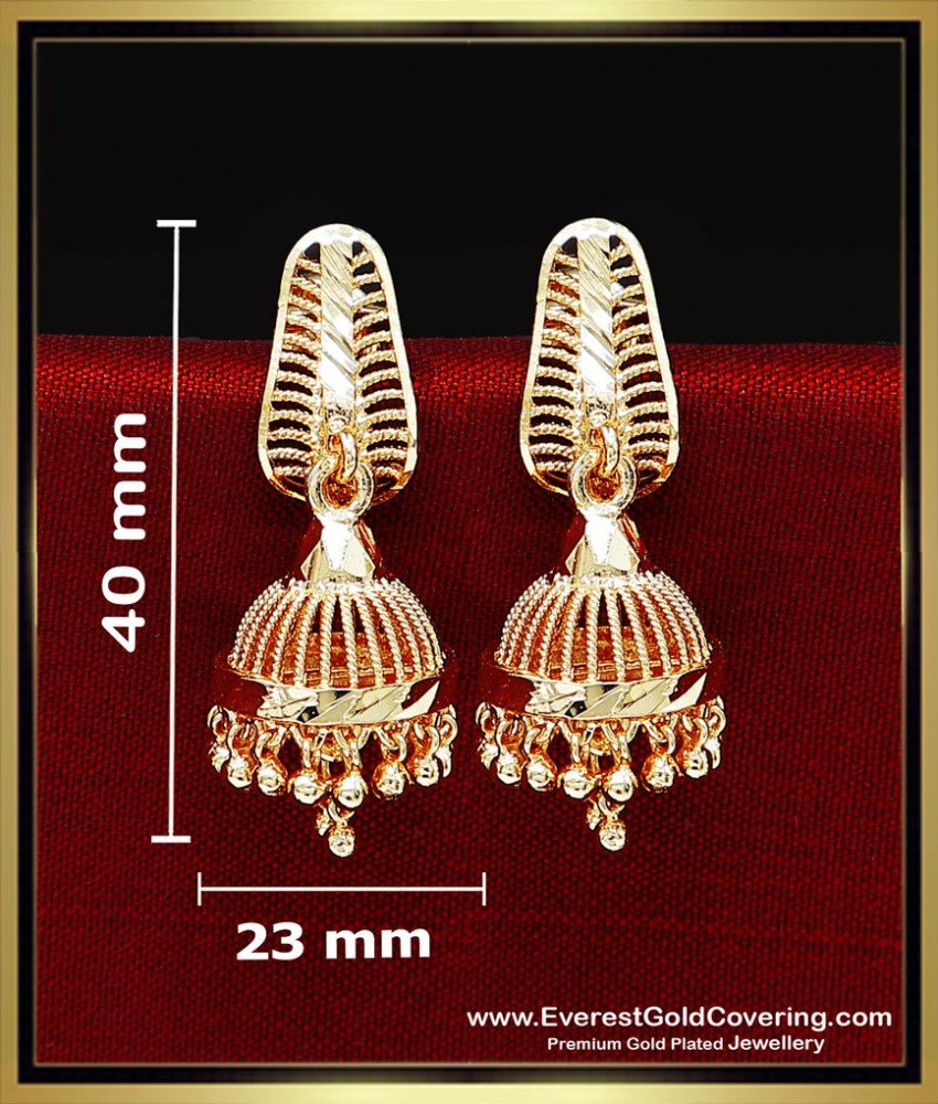 new traditional gold jhumka design.