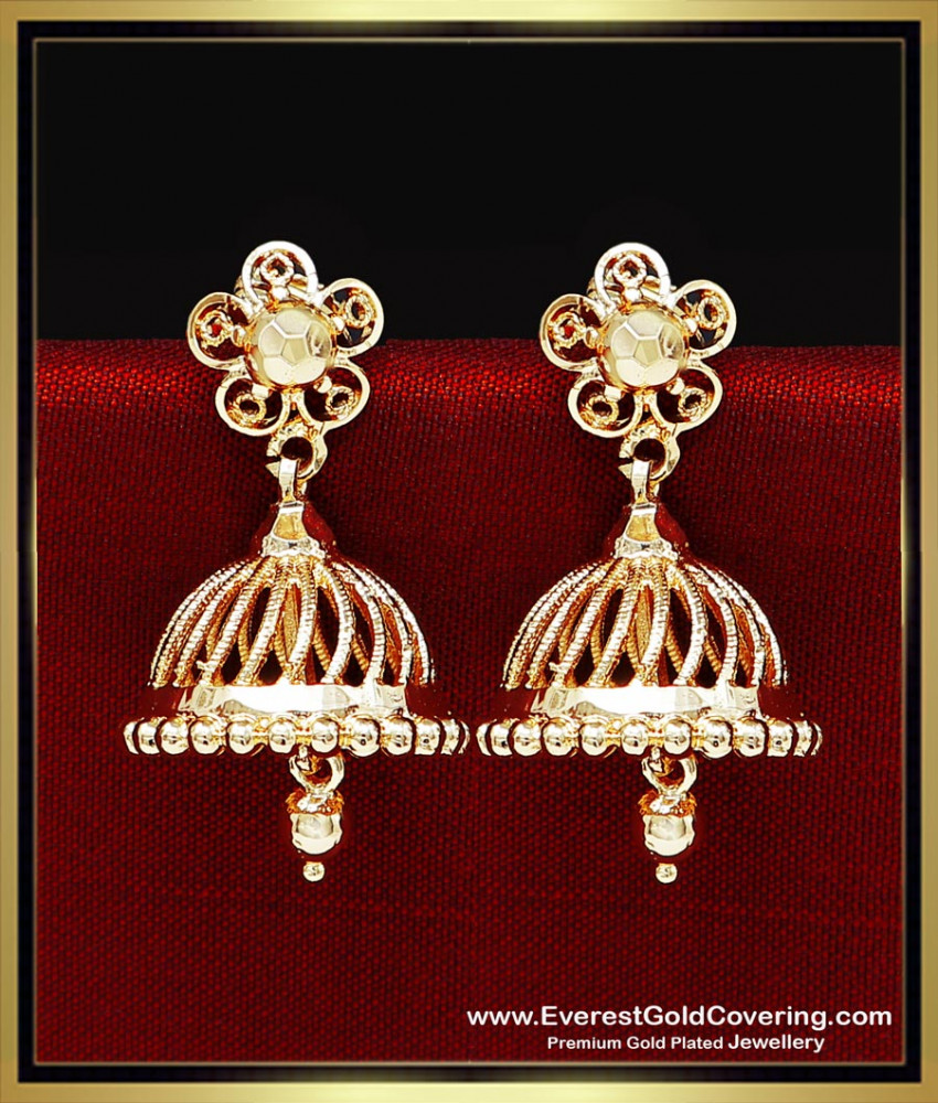 Gold Plated Small Jhumkas for Daily Wear