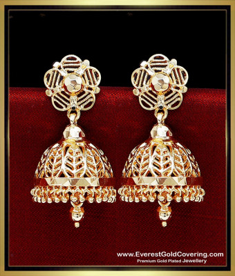 ERG2625 - Kerala Wedding Jimikki Kammal Gold Design for Bride