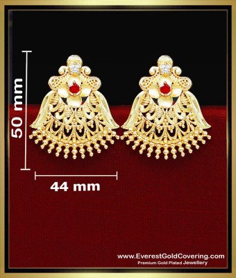 ERG2628 - 2 Gram Gold Forming Ad Stone Stud Earrings for Women