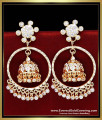 diamond white stone jhumkas