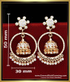 diamond white stone jhumkas