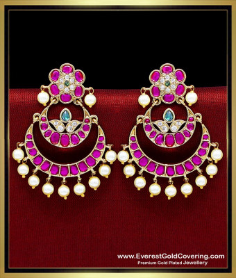 ERG2645 - First Quality Kemp Stone Matte One Gram Gold Earrings