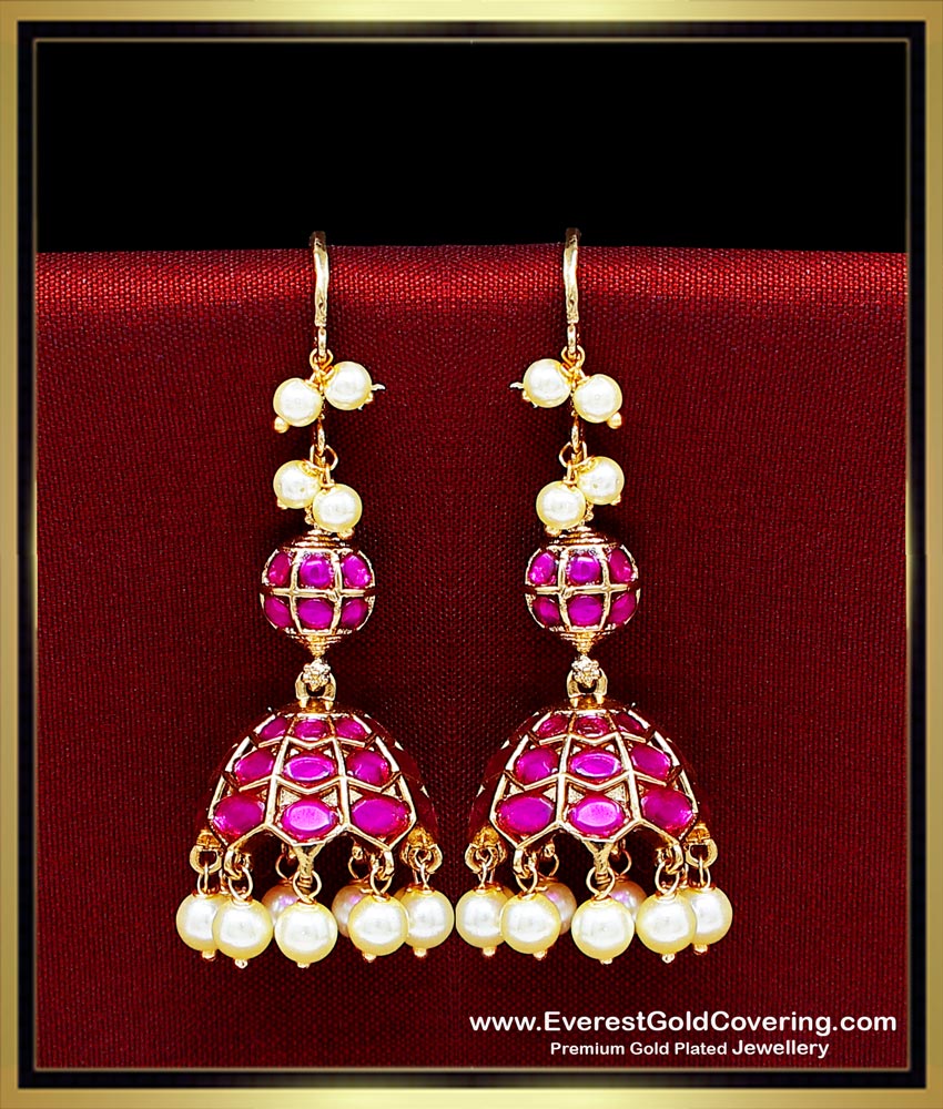 antique matte finish jhumkas
