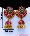 ruby stone finish jhumkas