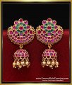 ruby stone finish jhumkas