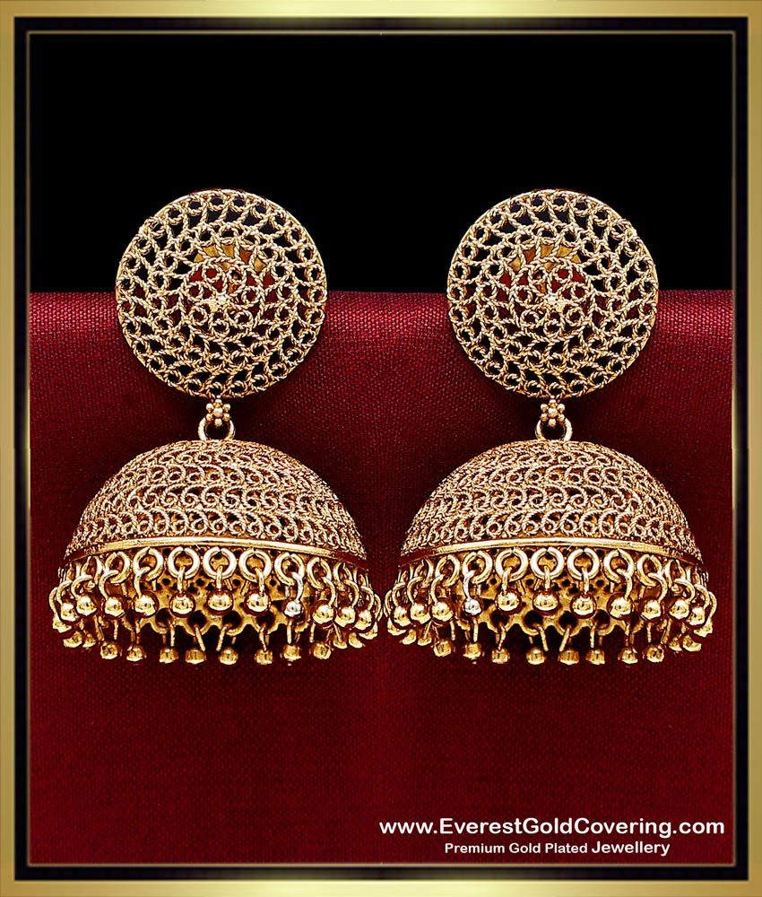 antique gold jhumka earrings