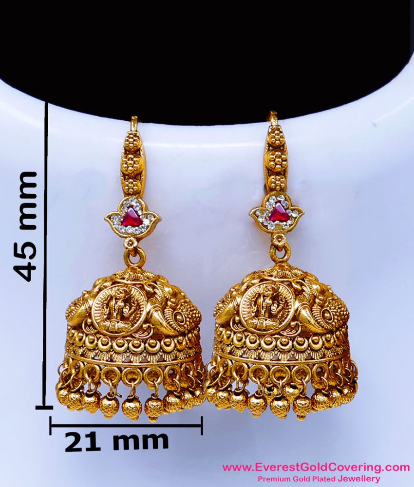 hanging jhumka earrings