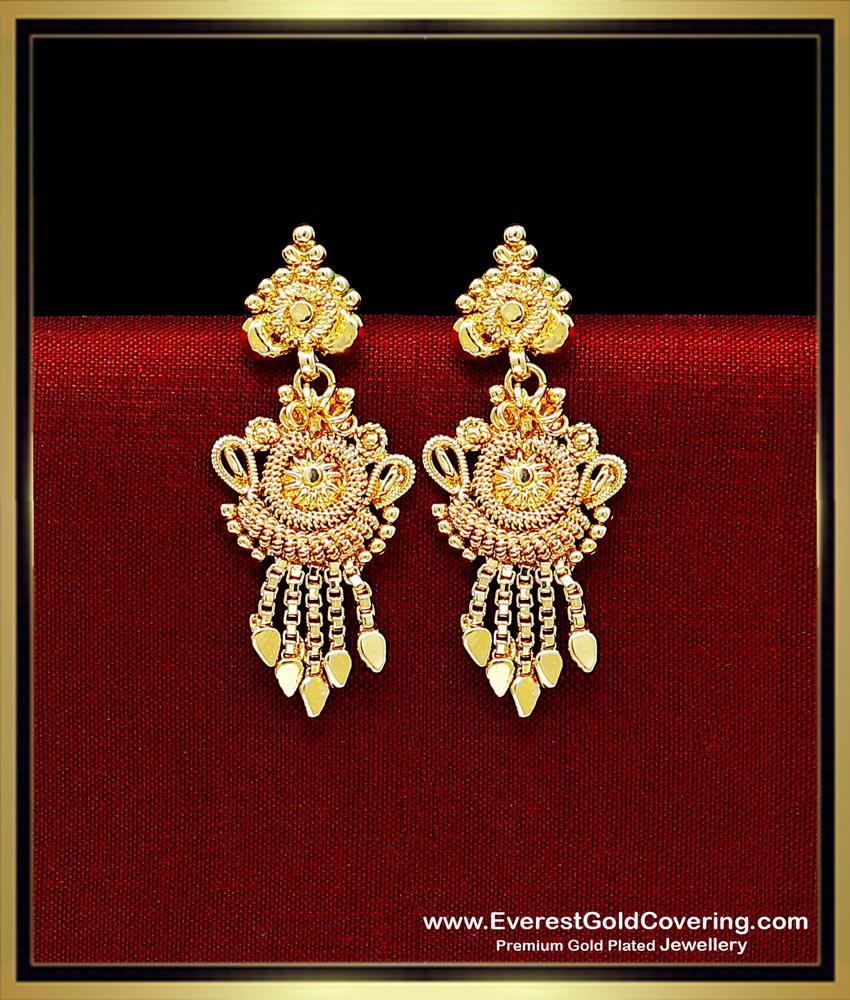 Chidambaram gold covering earrings online