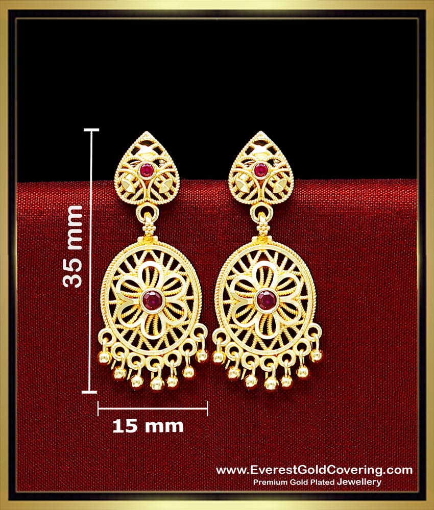 2 gram gold earrings new design
