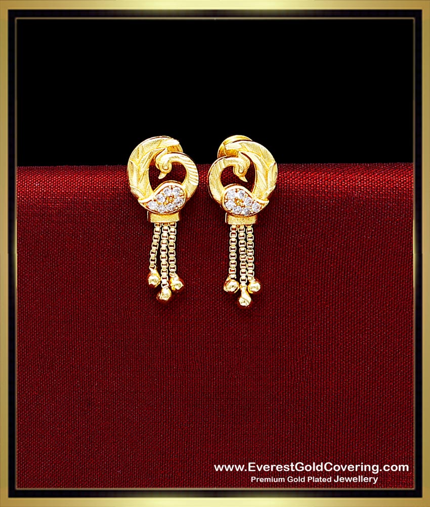 new model stylish daily wear gold earrings with price