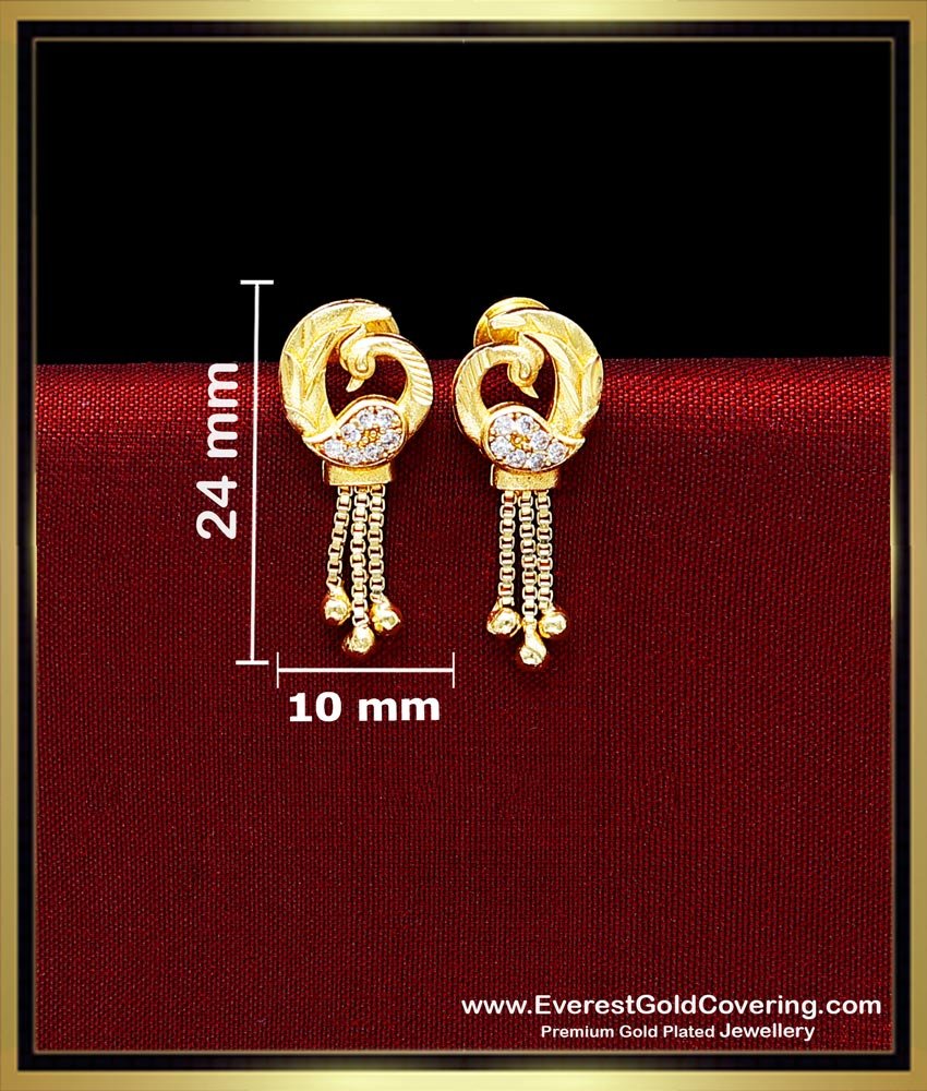 new model stylish daily wear gold earrings with price