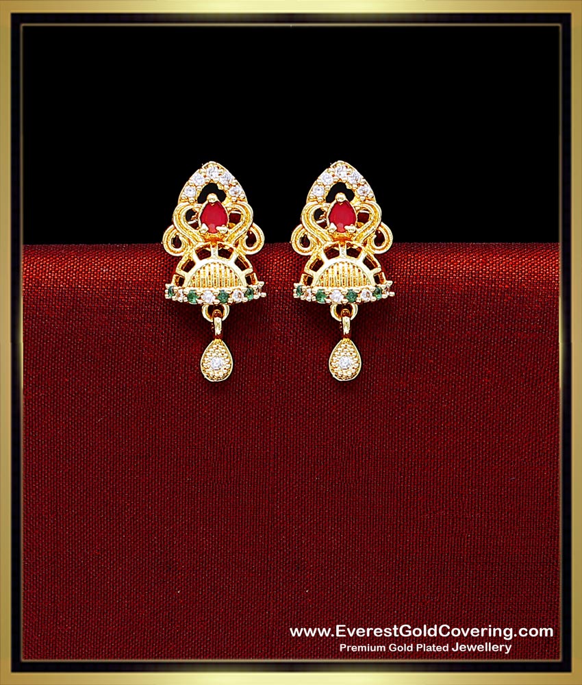 Simple Gold Plated Daily Wear Earrings