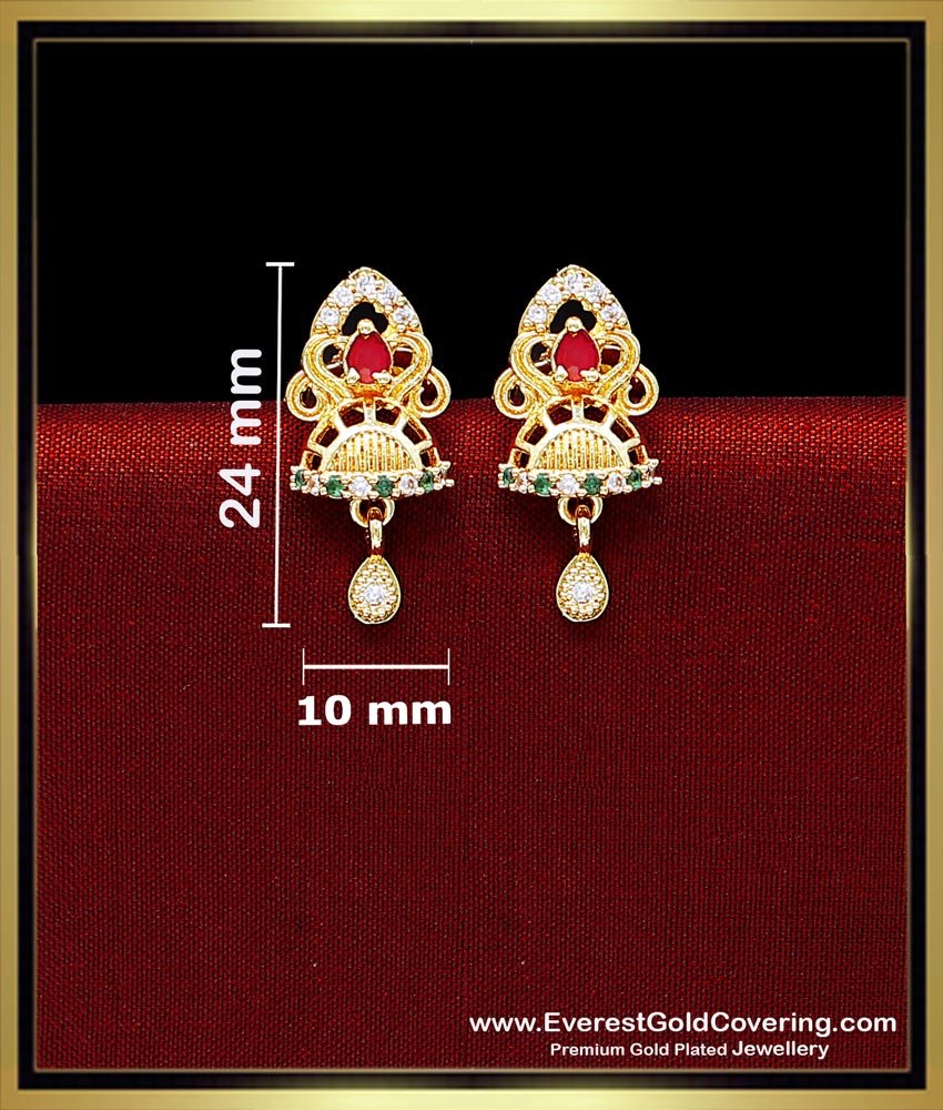 Simple Gold Plated Daily Wear Earrings