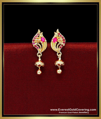 ERG2686 - New Model Ruby Cubic Zirconia Earrings Studs Online