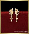 gold plated peacock earrings design