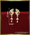 gold plated peacock earrings design