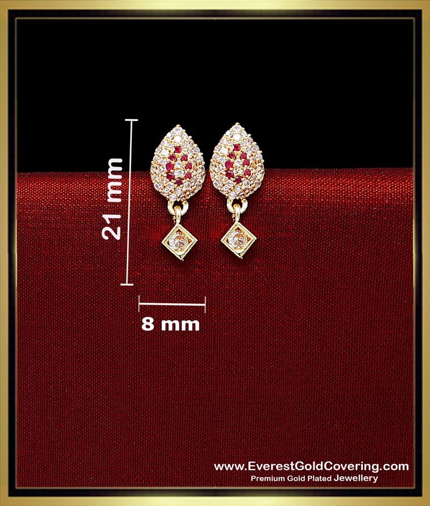 gold stud earrings designs for daily use