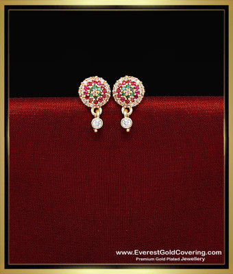 ERG2691 - Cute Small Round Shape Multi Stone Stud Earrings