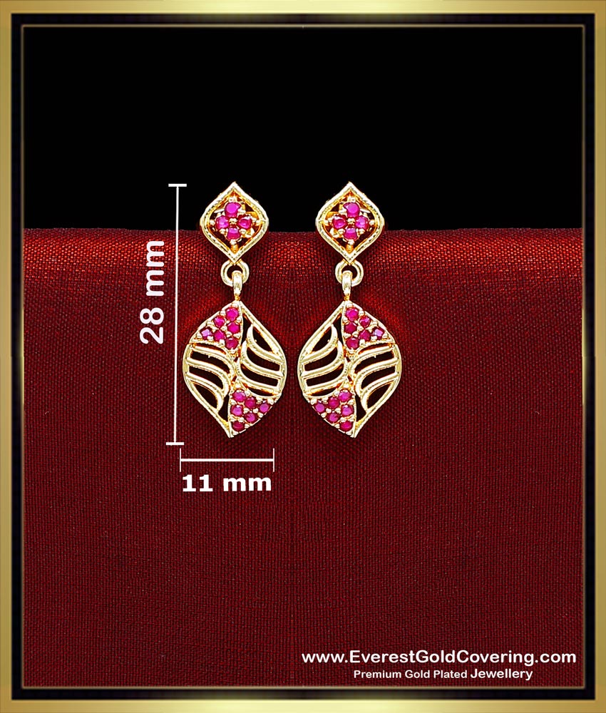 stylish ruby stone earrings for women