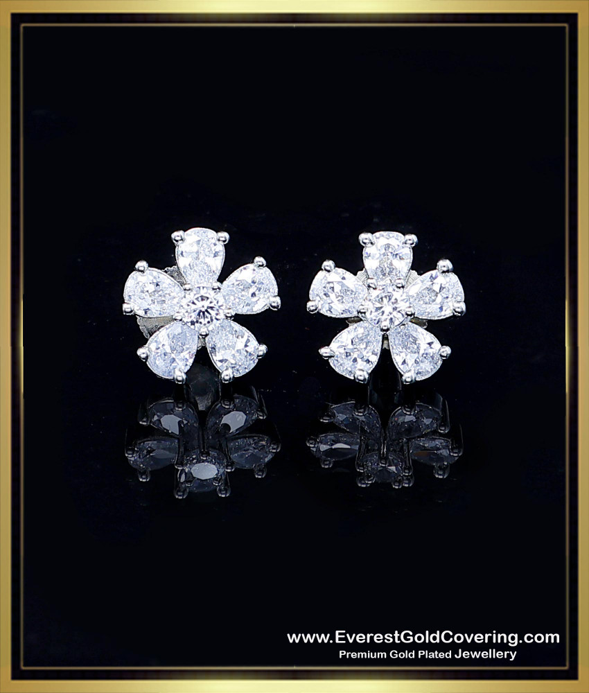 white gold stud earrings