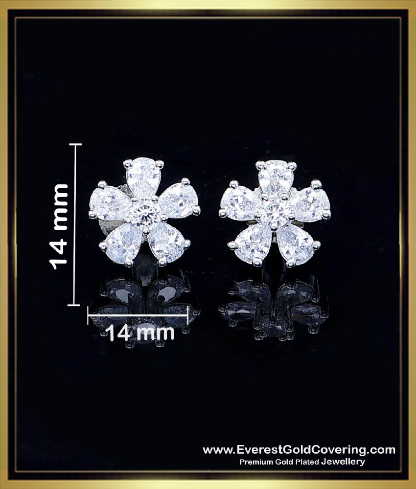 white gold stud earrings